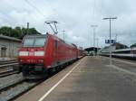 Fr 146 115-1 war am 03.07.12 die Fahrt mit einem RE nach Offenburg schon in Mllheim (Baden) zu Ende, da sich bei Bad Krozingen eine Person das Leben nahm.