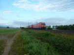 185 314-2 mit einem KLV-Zug am Morgen des 07.07.12 bei Hgelheim. Der Zug ist Richtung Norden unterwegs.