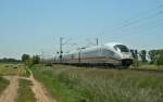 403 537-4 als ICE 106 von Basel SBB nach Dortmund am Vormittag des 05.06.13 bei Hgelheim.