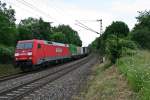 152 083-2 mit einem KLV-Zug am 25.06.13 kurz vor Schallstadt.