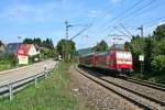 146 114-4 mit einem RE von Basel nach Offenburg am Nachmittag des 15.08.13 in Schallstadt.