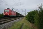 185 138-5 mit einem gemischten Gterzug Richtung Basel am Nachmittag des 14.09.13 westlich von Hgelheim.