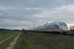 403 021-9 und 403 022-7 als ICE 106 von Basel SBB nach Dortmund Hbf am 03.01.14 bei Hgelheim.