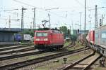 185 096-5 auf Lz-Fahrt von Muttenz nach Basel Bad. Rbf (RBA) am Nachmittag des 23.07.14 in Basel Bad. Bf.