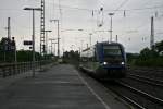 X73909 als IRE von Mulhouse-Ville nach Freiburg (Breisgau) Hbf am Nachmittag des 30.07.14 bei der Einfahrt in Mllheim (Baden).