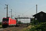 185 194-8 mit dem 49095 von Lahr (Schwarzwald)/Offenburg Gbf nach Alessadria am Morgen des 01.08.14 in Auggen.