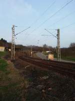 Die Oberleitung in Kleingemnd am 15.03.11