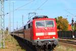111 037-8 mit EuroExpress-Wagen als Sonderzug Richtung Mannheim.
Hier fuhr sie am 29.09.2018 in Lampertheim vorbei.