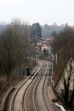 Streckenstck zwischen Bammental und Reilsheim.