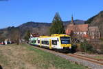 VT 523 und VT 017  Freiburg  als SWE 87380 (Offenburg – Bad Griesbach(Schwarzwald)) bei Lautenbach 5.3.22