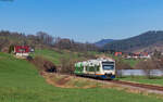 VT 520 und VT 012 als SWE 87372 (Offenburg - Bad Griesbach)  bei Oppenau 8.3.24