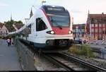 RABe 521 205 (Stadler FLIRT) der SBB GmbH (SBB) als SBB87716  Seehas  von Konstanz nach Singen(Hohentwiel) überquert die Alte Rheinbrücke in Konstanz auf der Bahnstrecke Basel Bad