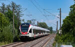 RABe 521 209 und RABe 521 201 als SBB 87692 (Konstanz - Engen) am Haltepunkt B�hringen-Rickelshausen 22.6.26