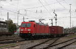 185 376-1 mit dem KT 46644 (Basel Bad Rbf-Maschen Rbf) bei der Ausfahrt Villingen 8.9.17