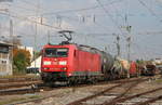 185 050-2 mit dem EZ 46646 (Basel Bad Rbf-Mannheim Rbf) bei der Ausfahrt Villingen 26.9.17
