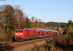 146 114-4 mit dem RE 4722 (Konstanz-Hausach) bei St.Georgen 1.11.17