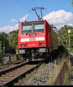 Nachschuss auf 146 216-7 von DB Regio Baden-Württemberg als RE 4726 von Konstanz nach Karlsruhe Hbf, der die Alte Rheinbrücke in Konstanz auf der Bahnstrecke Basel Bad Bf–Konstanz