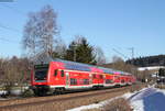 RE 4714 (Konstanz-Karlsruhe Hbf) mit Schublok 146 206-8 bei St.Georgen 18.2.19
