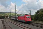 Mit einem IC (Stuttgart Hbf - Zürich HB) fuhr am 20.09.2017 die 101 013-1 durch den Bahnhof von Welschingen-Neuhausen in Richtung Singen (Hohentwiel).