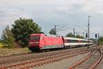 Mit einem IC (Zürich HB - Stuttgart Hbf) fuhr am 20.09.2017 die 101 013-1 erneut durch den Bahnhof von Welschingen-Neuhausen, diesmal aber in Richtung Norden.