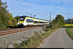 3442 714 und 3442 708 (Bombardier Talent 2) von DB Regio Baden-Württemberg als RE 4778 (RE4) von Konstanz nach Stuttgart Hbf fahren in Engen-Welschingen auf der Bahnstrecke Offenburg–Singen