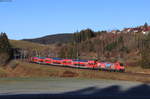 146 229-0  Europapark Rust  und 146 236-5  Triberg/Schwarzwaldbahnerlebnispfad  mit dem RE 4715 (Karlsruhe Hbf-Radolfzell) bei St.Georgen 28.11.20