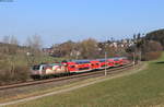 146 227-4  Neubaustrecke Stuttgart-Ulm  mit dem RE 29015 (St.Georgen(Schwarzw)-Konstanz) bei Grüningen 26.3.21
