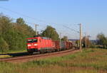 185 084-1 mit dem EZ 52054 (Villingen(Schwarzw)-Kornwestheim Rbf) bei Pfohren 1.6.21