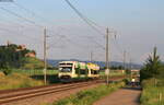 VT 017 und VT 519 als SWE87504 (Freudenstadt Hbf-Offenburg) bei Ortenberg 11.6.21