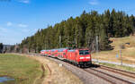 146 233  Donaueschingen  mit dem RE 4725 (Karlsruhe Hbf - Konstanz) im Groppertal 19.3.26