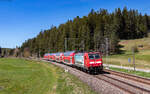 146 231  Heimattage Radolfzell  mit dem RE 4727 (Karlsruhe Hbf - Konstanz) im Groppertal 26.4.26