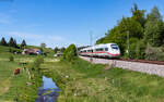 407 009 als ICE 903  Schwarzwald  (K�ln Hbf - Konstanz) bei Stockburg 23.5.26