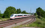 407 009 als ICE 902  Schwarzwald  (Konstanz - K�ln Hbf) im Bahnhof Welschingen 24.5.26