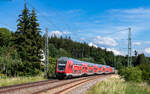 RE 4730 (Konstanz - Offenburg) geschoben von 146 238  100 Jahre Reichenbachviadukt  bei Peterzell 3.7.26

