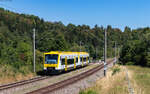 VT 240 und VT 250 als SWE 69739 (Br�unlingen Bf - Rottweil) bei Aufen 8.8.26