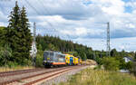 151 070 mit dem DGS 74206 (Donaueschingen - Ettlingen West) bei Peterzell 26.8.26