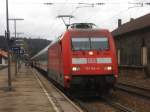 101 144-4 mit dem IC 2005 in St.Georgen am 18.1.08