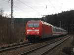 101 46-1 mit dem IC 2370 nach Hmaburg Altona am B31 19.1.08