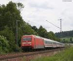 101 012-3 mit dem IC 2004 (Konstanz-Emden) am km 70,0 15.6.08