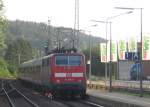 111 062-6 schob am 23.7.06 einen RE nch Karlsruhe aus St.Georgen heraus.