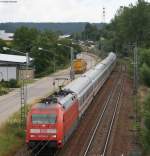 101 143-6 mit dem IC2186 von Konstanz nachS tralsund am km 70,6 20.7.08