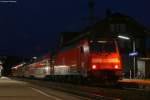 RE 5186 mit Schublok 146 236-5 im Bahnhof St.Georgen(Schwarzw) 21.7.08