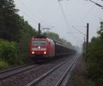 185 093-2 mit einem Schiebewandwagen-Ganzzug Richtung Singen(htw) in Bhringen-Rickelshausen. 12.08.08