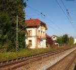 Der alte Bahnhof von MArbach hier hlt kein Zug mehr  Aber wenige Meter weiter hinten wurde im Zuge des Ringzugsprojektes einer neuer Haltepunkt mit dem Namen Marbach West aus dem Boden gestampft