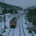 101 029-7 mit dem Ic 2005 (Emden.Konstanz) am Esig St.Georgen 6.12.08