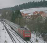 IC 2007 (Dortmund-Konstanz) mit Schublok 101 137-8 am km 70,7 25.12.08