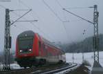 RE 4716 (Konstanz-Karlsruhe) mit Schublok 146 237-3  Karlsruhe  am km 69,8 1.1.09