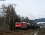 185 233-4 mit dem CS61760 (Schwennigen-Karlsruhe Knielingen) am km 70,0 23.3.09