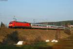 IC2371 Schwarzwald (Hamburg Altona-Konstanz) mit Schublok 101 106-3 am km 69,8 9.4.09