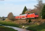 146 235-7 mit dem RE 5195 (Karlsruhe Hbf-Kreuzlingen) am km 77,4 12.4.09